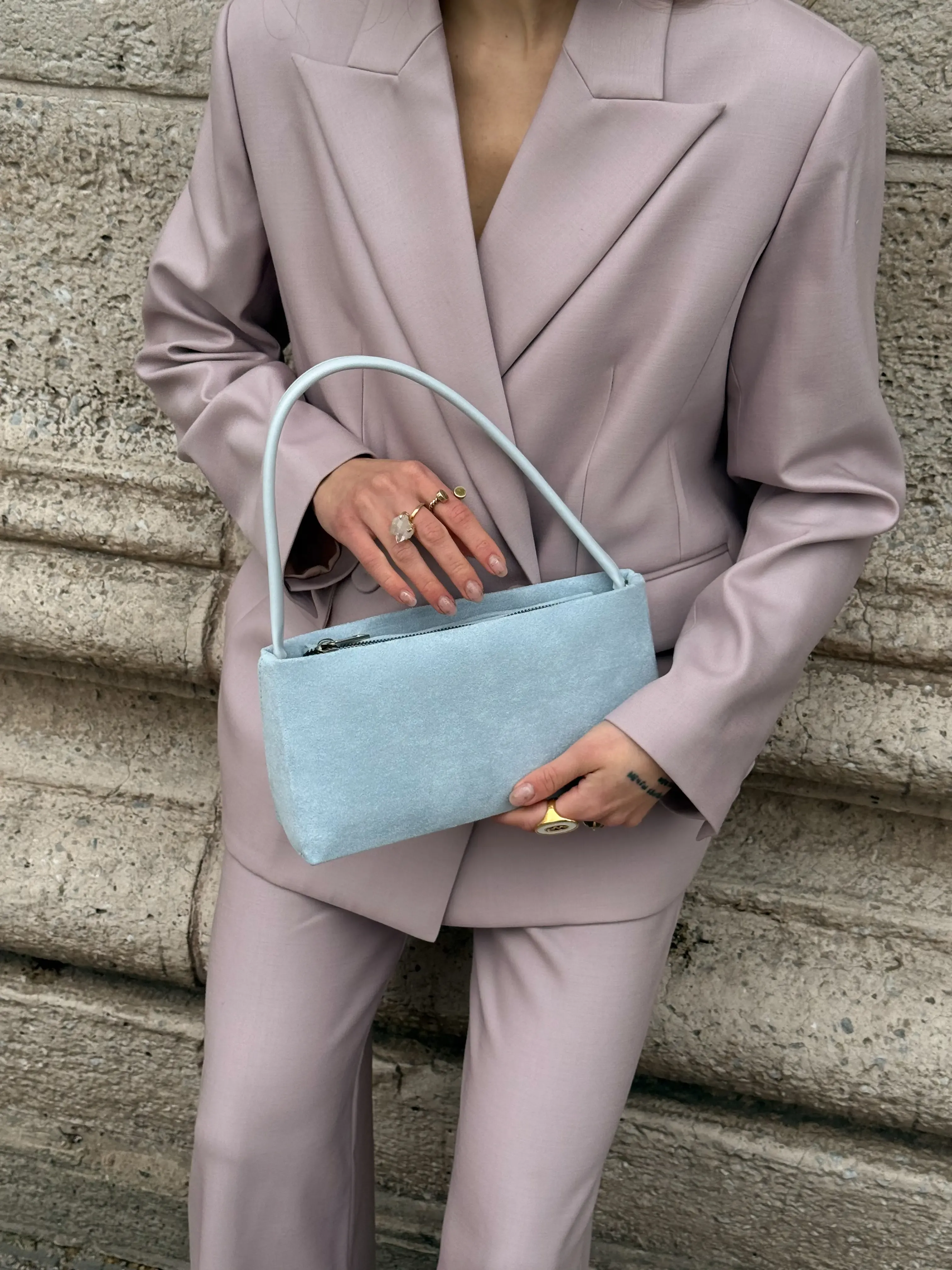 MUSE BAG SUEDE BLUE